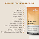 Kurkuma Kapseln mit Piperin – 240 Kapseln – Reicht für 2 Monate